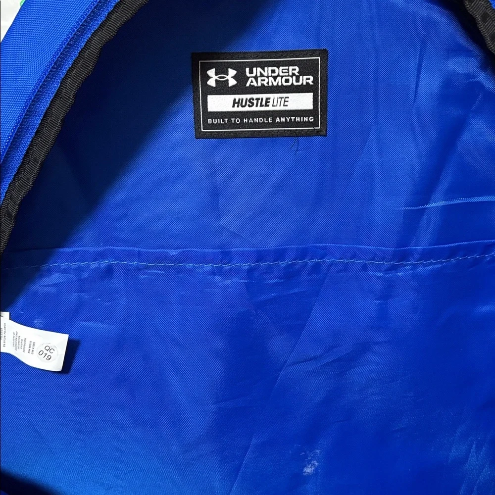 Under Armour Royal Blue Backpack with Green Accents